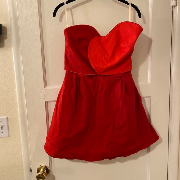 FARM Rio Strapless Red Heart Mini Dress - Picture 4 of 12